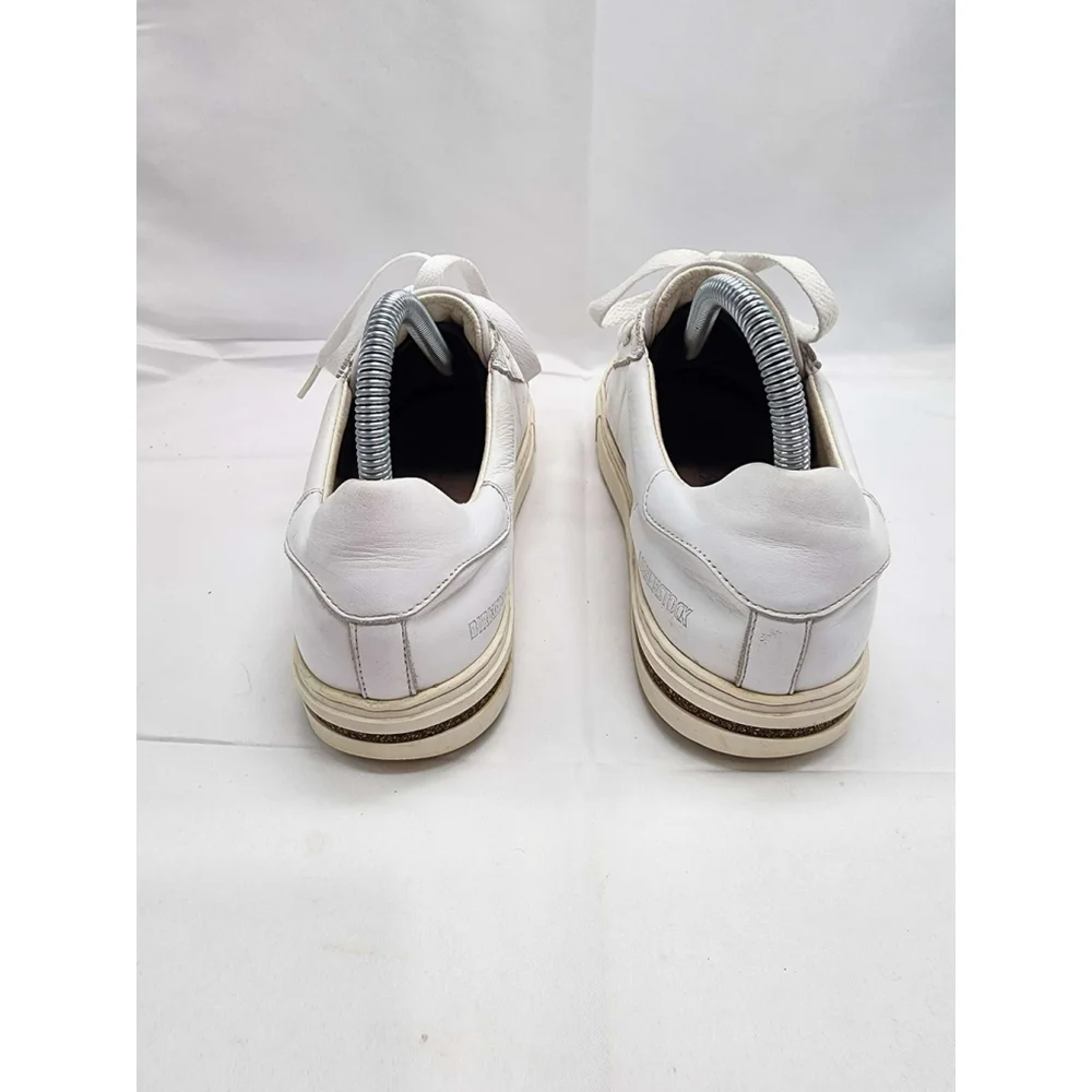 BIRKENSTOCK Low Top Leather Sneakers White Lace Up Size 39 S Used